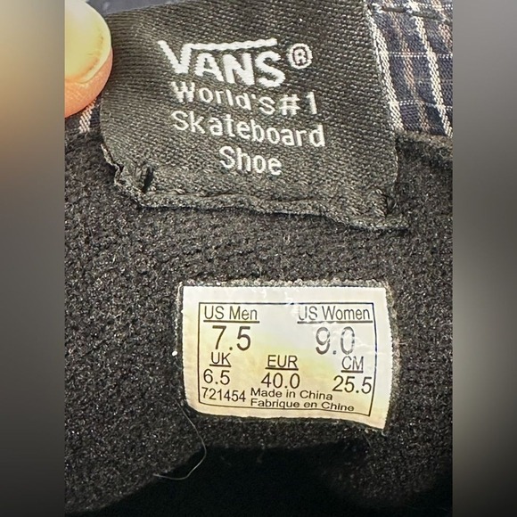 Vans Sk8 Hi Navy Brown Suede Canvas High Top Skate Shoes Men 7.5 Women 9 - Picture 6 of 8